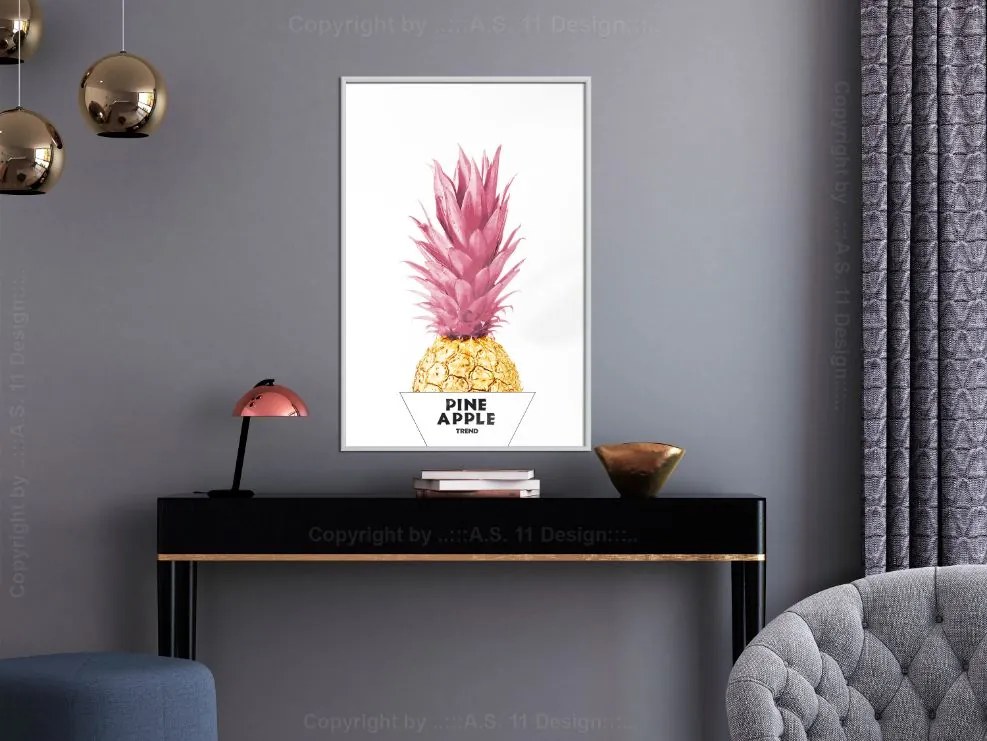 Αφίσα - Trendy Pineapple - 20x30 - Χρυσό - Χωρίς πασπαρτού