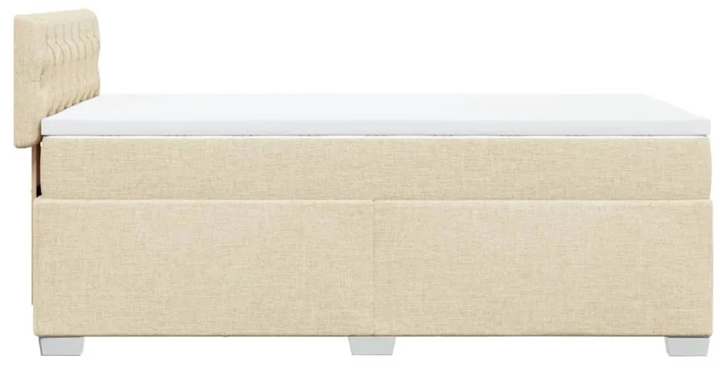 ΚΡΕΒΑΤΙ BOXSPRING ΜΕ ΣΤΡΩΜΑ ΚΡΕΜ 90X200 ΕΚ.ΥΦΑΣΜΑΤΙΝΟ 3285783