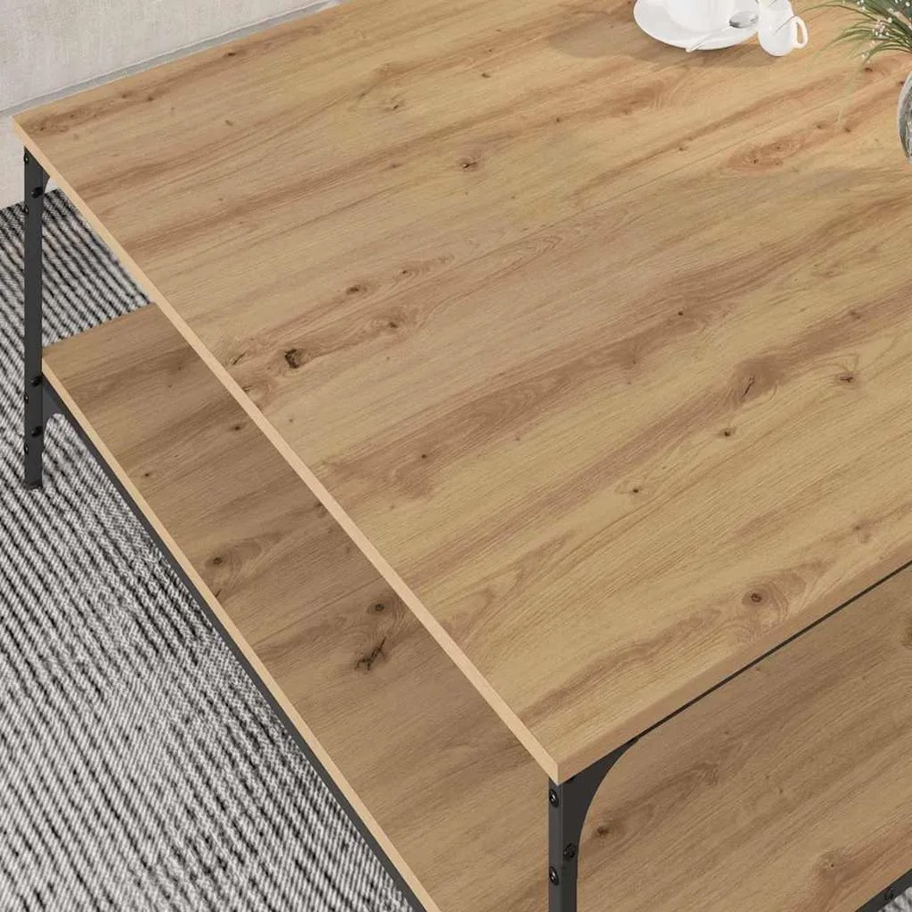 vidaXL Τραπεζάκι σαλονιού artisan δρυς 100 x 100 x 40 cm