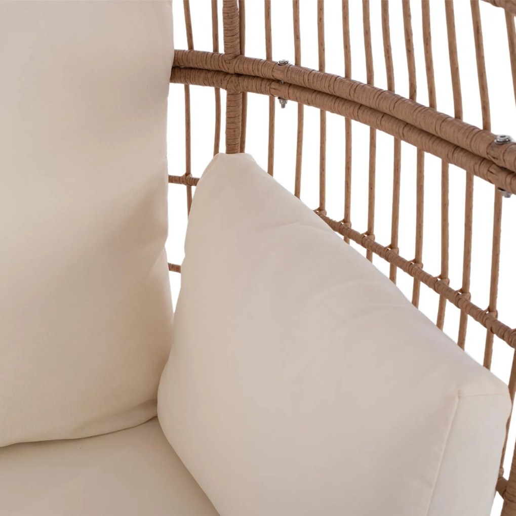 Καρέκλα - Πολυθρόνα ALLEGRA C5764 Μπέζ Wicker Τύπου Φωλιά 110x85x148 εκ. 110x85x148 εκ.