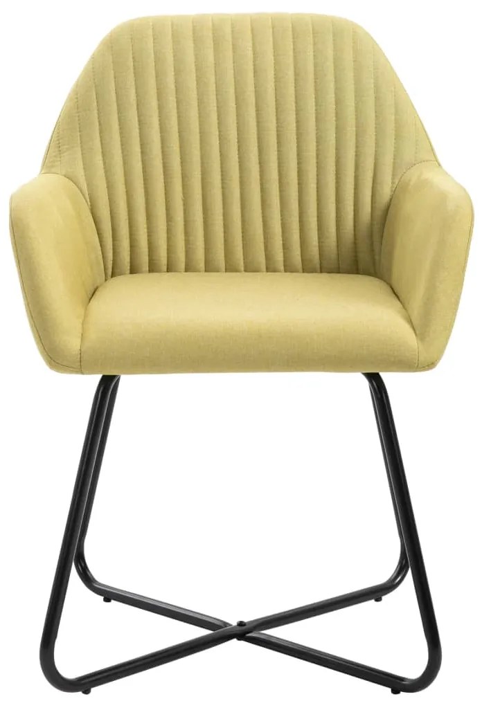 vidaXL Καρέκλες Τραπεζαρίας 4 τεμ. Πράσινες Υφασμάτινες