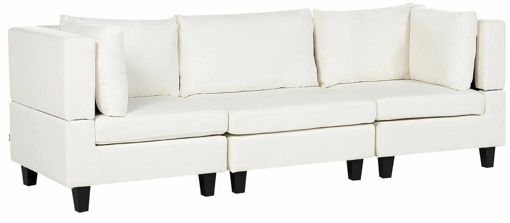 Πολυμορφικός καναπές Berwyn 1756, Άσπρο, 228x76x80cm, Πόδια: Πλαστική ύλη,Ευκάλυπτος