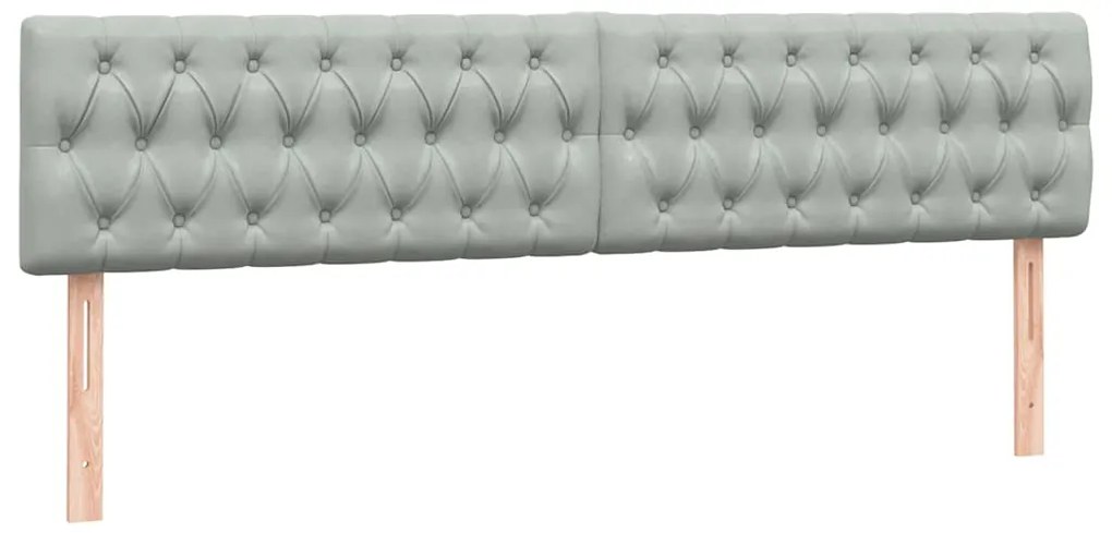 vidaXL Box Spring κρεβάτι με στρώμα ανοιχτό γκρι 200x220 εκ. Βελούδινο