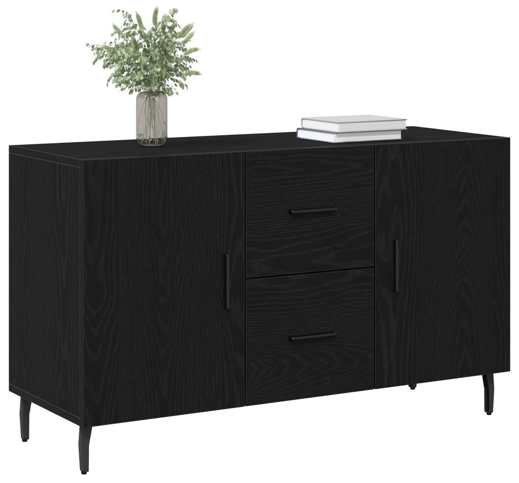 vidaXL Μπουφές Μαύρος Δρυς 100x36x60 εκ από Ξύλο
