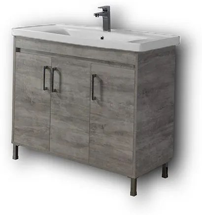 Πάγκος SAVINA CEMENT 100 3BSA100CE0 99X44X86, Νιπτήρας 100x46  3BSA100CE0
