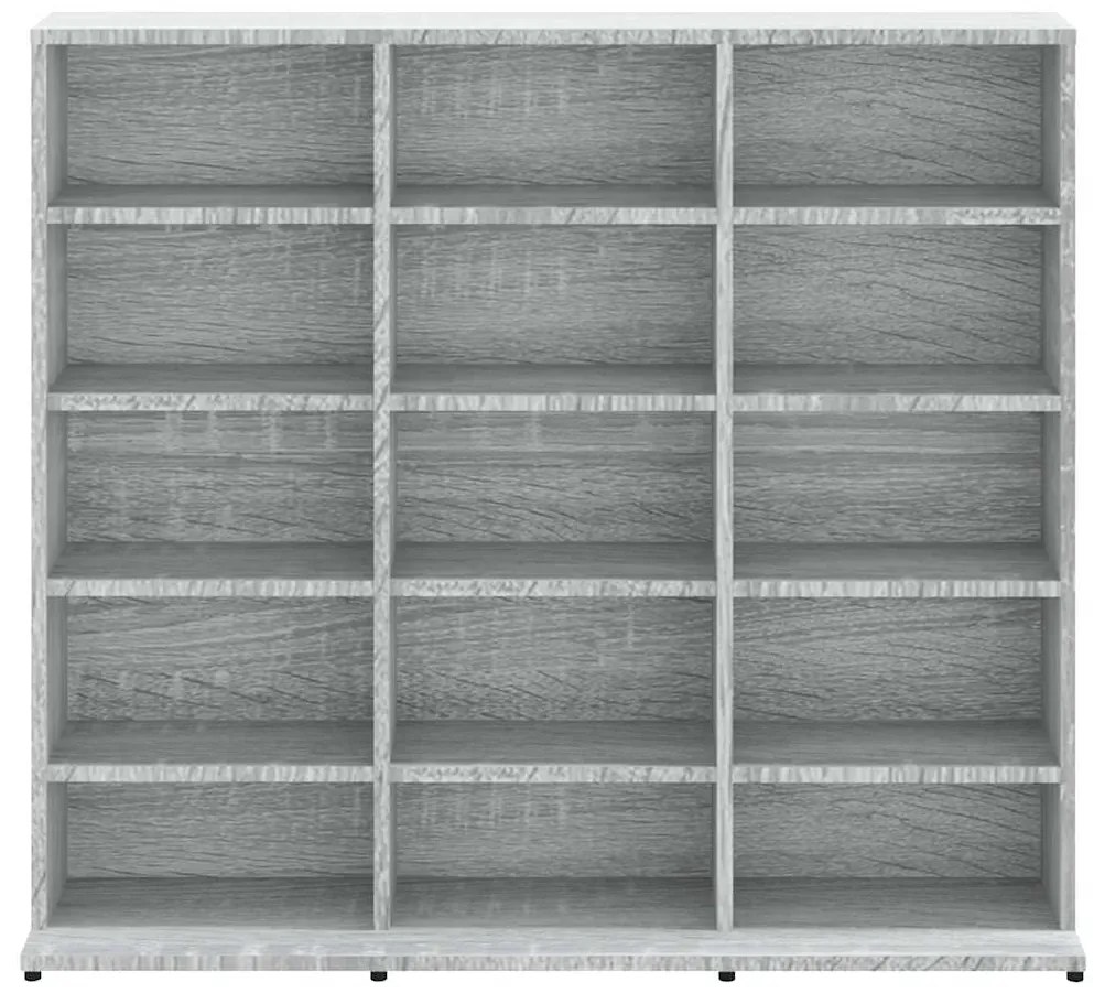 vidaXL Έπιπλο για CD Γκρι Sonoma 100x23x89,5 εκ. Επεξεργασμένο Ξύλο