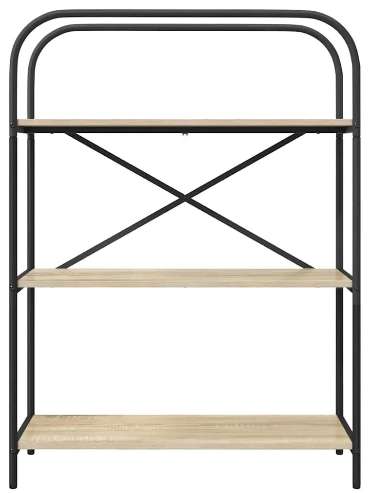 vidaXL Ράφι Βιβλίων Δρύς Sonoma 80 x 30 x 109 εκ Επεξεργασμένο ξύλο