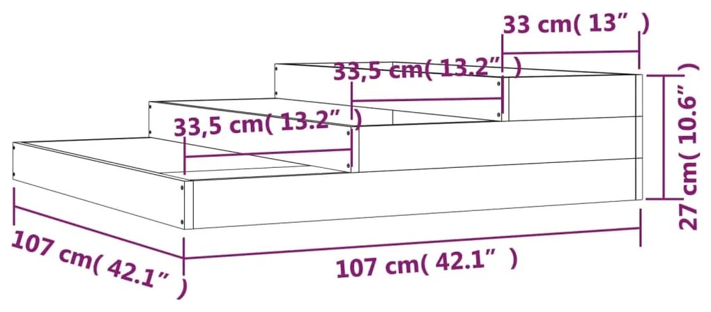 ΖΑΡΝΤΙΝΙΕΡΑ 107 X 107 X 27 ΕΚ. ΑΠΟ ΜΑΣΙΦ ΞΥΛΟ ΠΕΥΚΟΥ 823913