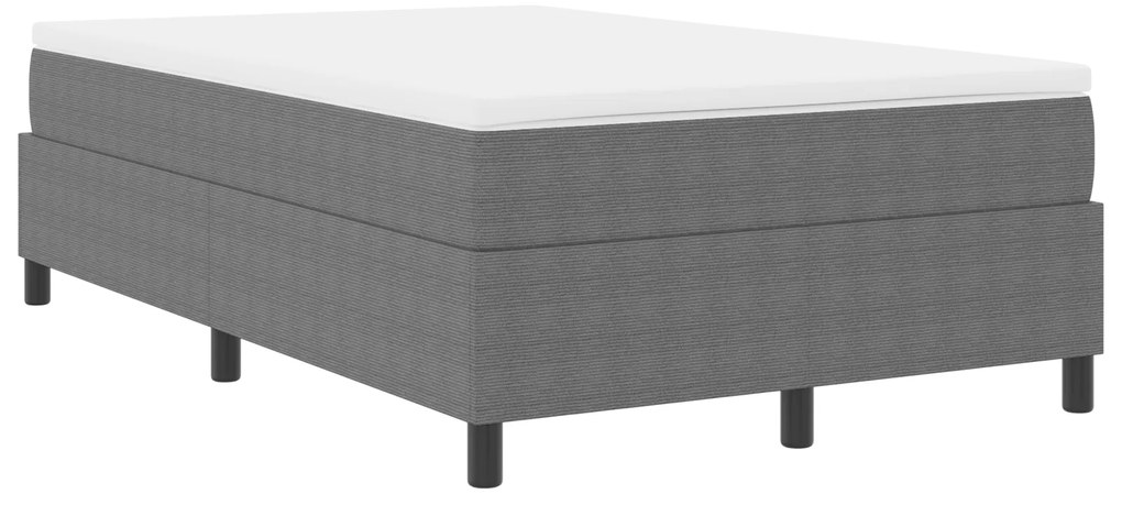 vidaXL Κρεβάτι Box Spring με Στρώμα σε Ανοιχτό Γκρι - 120 x 200 εκ βελουτέ ύφασμα