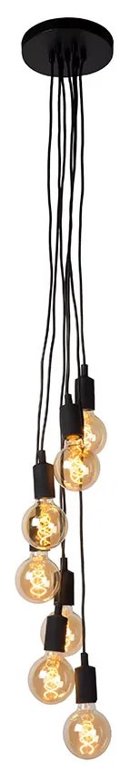 Φωτιστικό Κρεμαστό Lucide 08408-07-30 FIX Μαύρο Ματ (Black Mat)