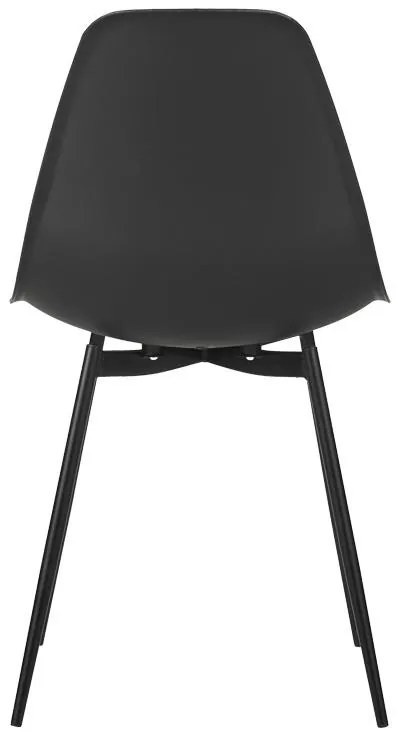 Καρέκλα Ballen pp μαύρο με μαύρα μεταλλικά πόδια 41.5x53x84.5εκ 4αδα 41.5x53x84.5 εκ.