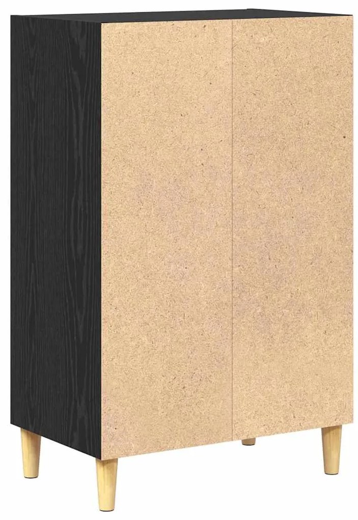 vidaXL Πλαϊνό γραφείο Μαύρη Οξυά 57 x 35 x 89.5 εκ Επεξεργασμένο ξύλο