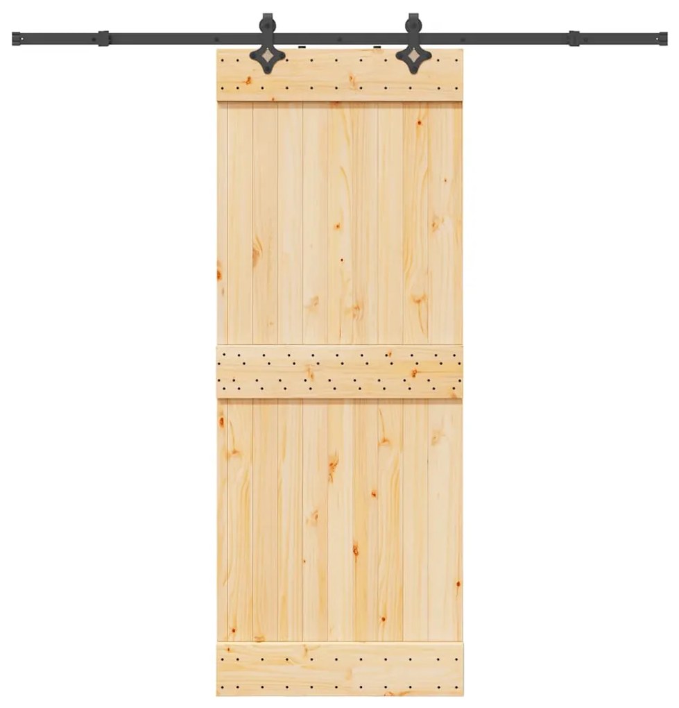 Συρόμενη Μεσόπορτα με Μηχανισμό 80 x 210 εκ. Μασίφ Ξύλο Πεύκου