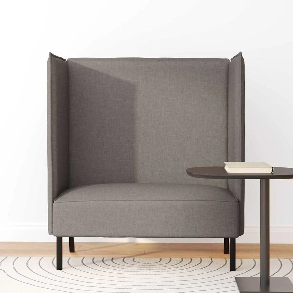 vidaXL Καναπές Υψηλής Πλάτης Taupe 109 x 56 x 121 εκ. ύφασμα