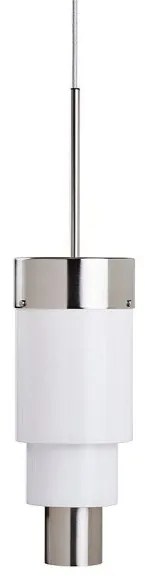Κρεμαστό Φωτιστικό Οροφής LED 16W Dimmable Γυαλί Ασημί Μέταλλο A-spire Ebb&amp;Flow-LA102010-Λευκό LA102010