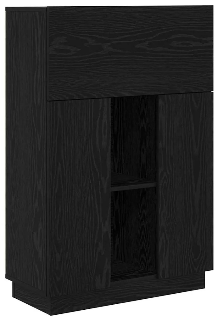 vidaXL Γραφείο Μαύρη Οξυά 71.5 x 31.5 x 106.5 εκ Επεξεργασμένο ξύλο