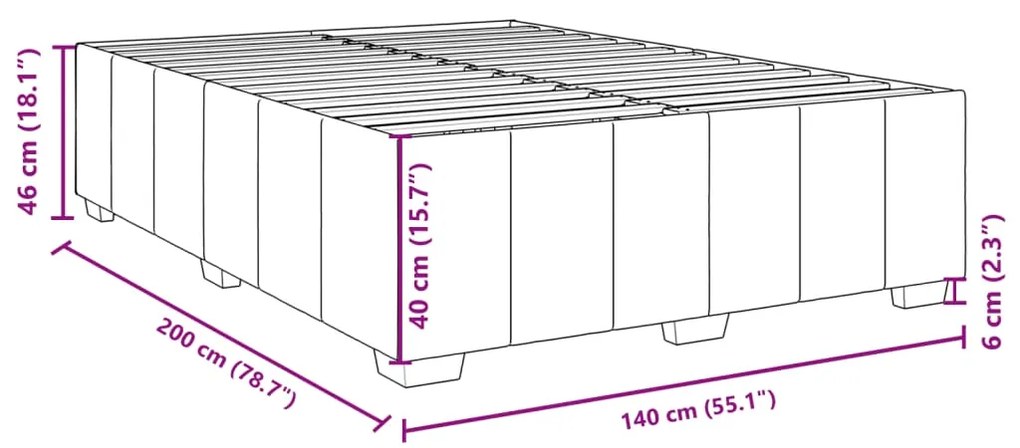 ΚΡΕΒΑΤΙ BOXSPRING ΜΕ ΣΤΡΩΜΑ TAUPE 140X200 ΕΚ. ΥΦΑΣΜΑΤΙΝΟ 3285481