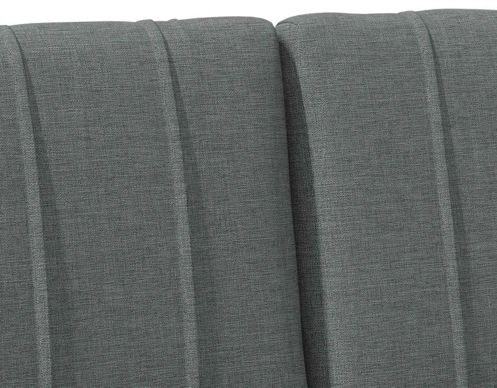 vidaXL Ταπετσαρισμένο κεφαλάρι Σκούρο Γκρι 120 cm Στερεά ξυλεία πεύκου