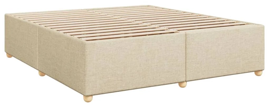 ΚΡΕΒΑΤΙ BOXSPRING ΜΕ ΣΤΡΩΜΑ ΚΡΕΜ 200X200 ΕΚ. ΥΦΑΣΜΑΤΙΝΟ 3291406