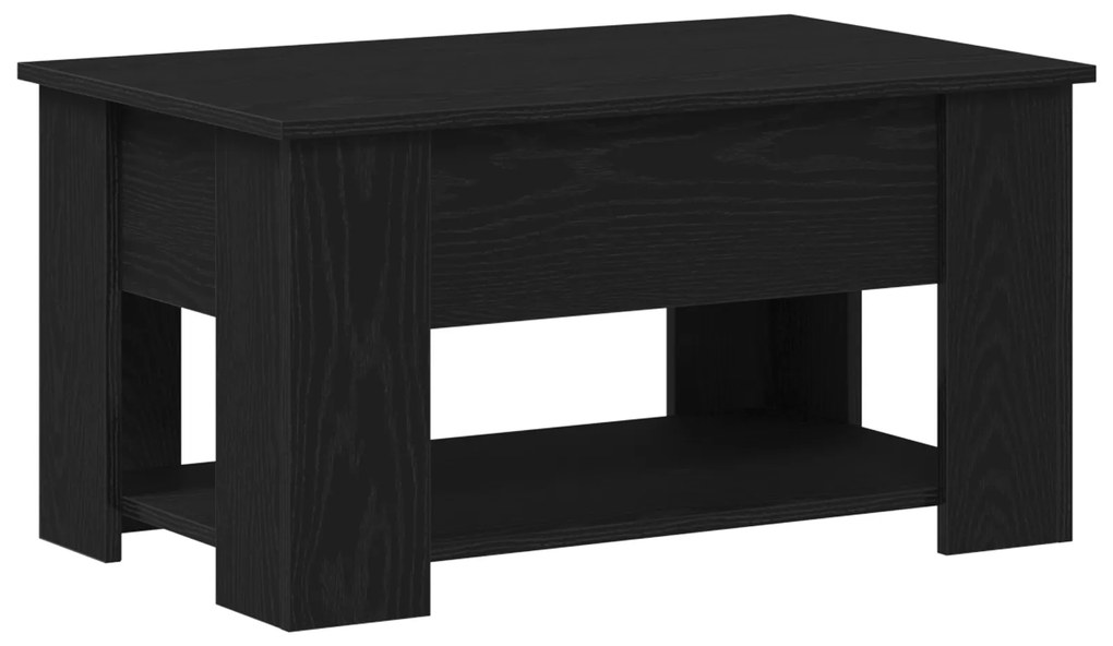 vidaXL Μαύρο Τραπέζι Καφέ 79x49x41 εκ. Φτιαγμένο από Επεξεργασμένο Ξύλο