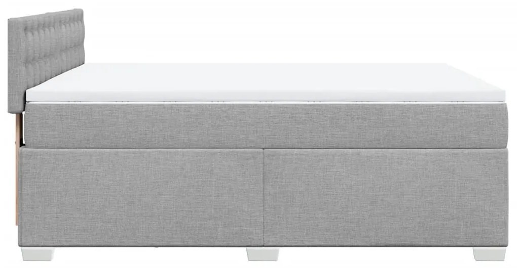 ΚΡΕΒΑΤΙ BOXSPRING ΜΕ ΣΤΡΩΜΑ ΑΝΟΙΧΤΟ ΓΚΡΙ 140X190 ΕΚ. ΥΦΑΣΜΑΤΙΝΟ 3288197