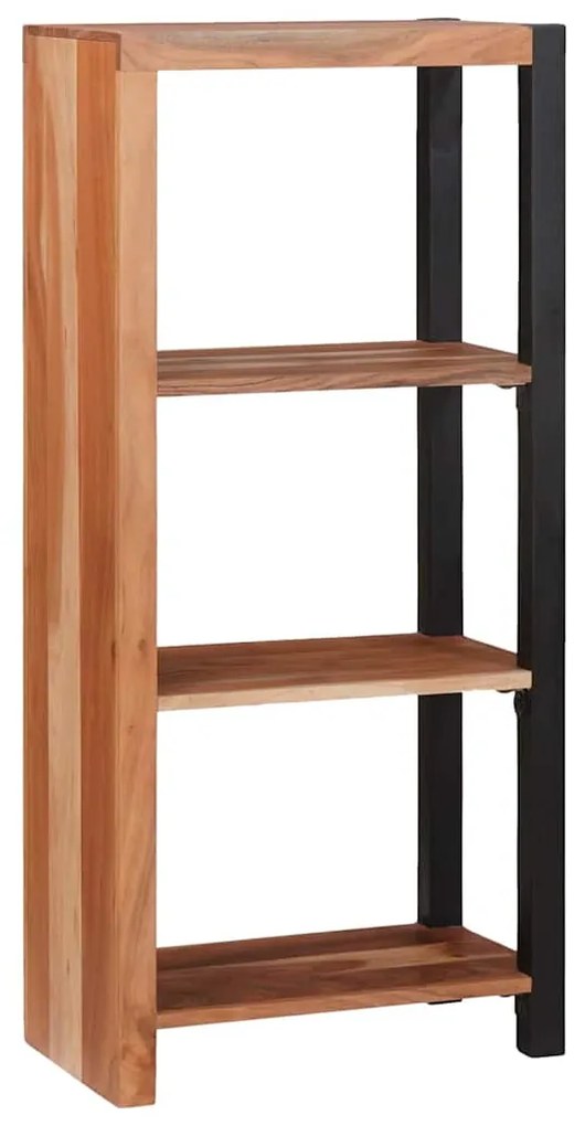 vidaXL Βιβλιοθήκη Καφέ, Μαύρο 50 x 30 x 110 εκ Στερεό Ξύλο Ακακίας