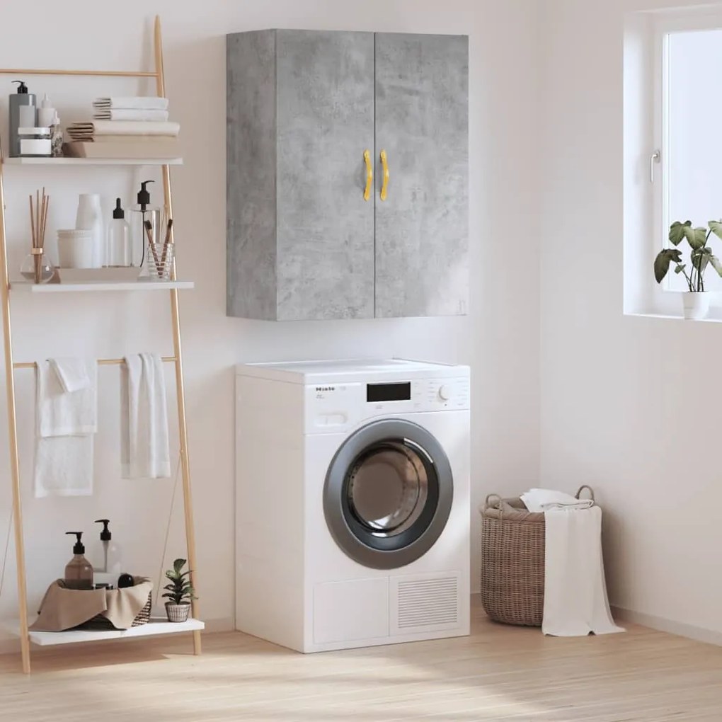 vidaXL Ντουλάπι Επιτοίχιο Γκρι Σκυροδέματος 69,5 x 34 x 90 εκ.