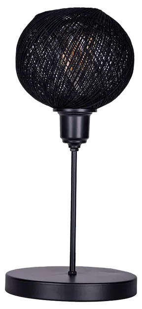 Επιτραπέζιο φωτιστικό Gaia pakoworld Ε27 μέταλλο μαύρο Φ22x30εκ