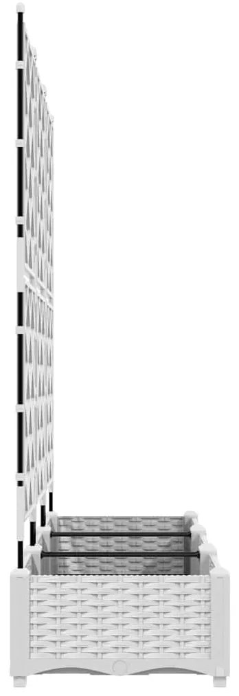 vidaXL Κηποτινάκι με Τρέλα 3 pcs Λευκό 120 x 40 x 125.5 εκ. PP