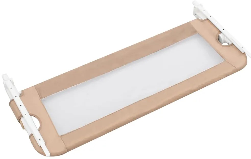 vidaXL Μπάρα Κρεβατιού Προστατευτική Χρώμα Taupe 102x42 εκ Πολυεστέρας