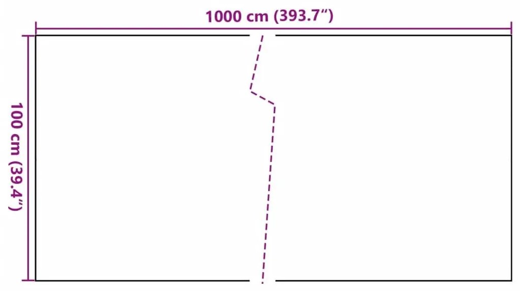 Διαχωριστικό Βεράντας Λευκό 1000 x 100 εκ. από Συνθετικό Ρατάν - Λευκό