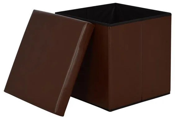 ΣΚΑΜΠΩ ΜΕ ΑΠΟΘΗΚΕΥΤΙΚΟ ΧΩΡΟ ALEX PU ΣΚΟΥΡΟ ΚΑΦΕ 38x38x38 εκ.