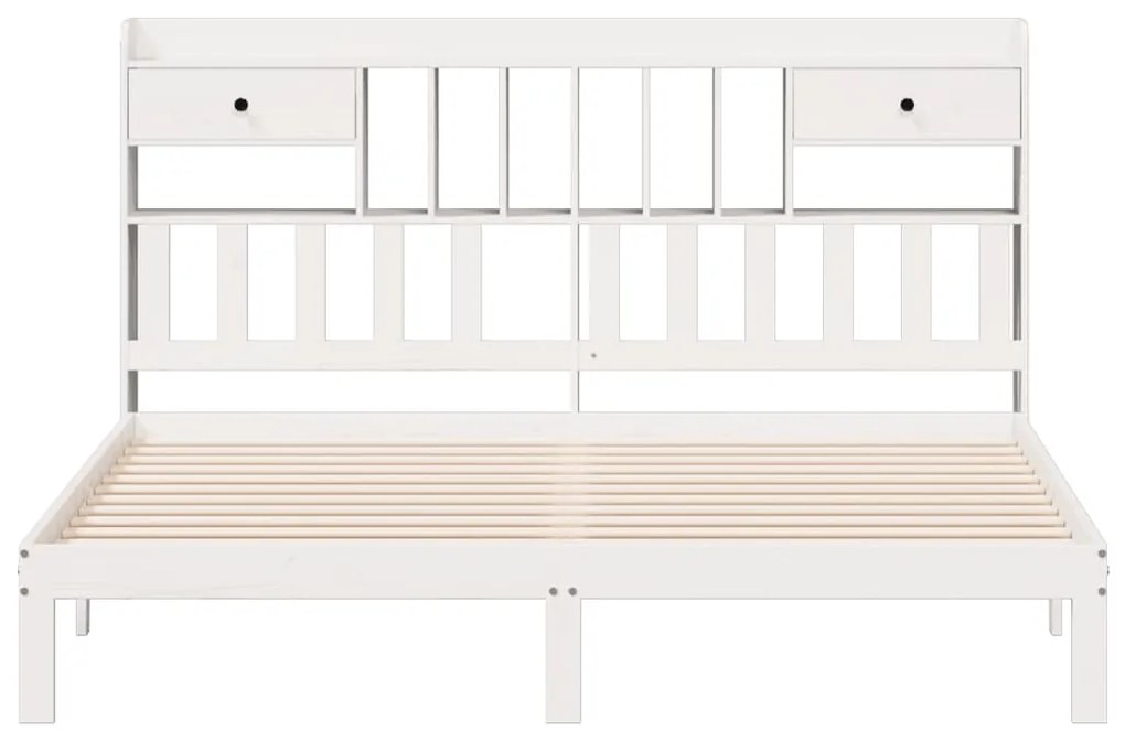 vidaXL Κρεβάτι Βιβλιοθήκη Χωρίς Στρώμα 180x200 εκ Μασίφ Ξύλο Πεύκου