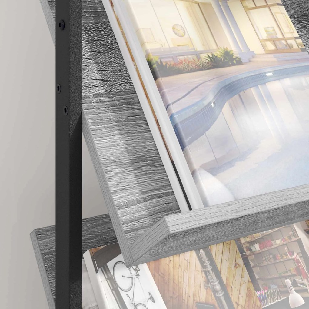 vidaXL Ράφι Περιοδικών με ράφι Γκρίζο Σονομα 68 x 40 x 123.5 εκ.