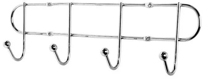 Μεταλλική Κρεμάστρα Τοίχου 4 Θέσεων