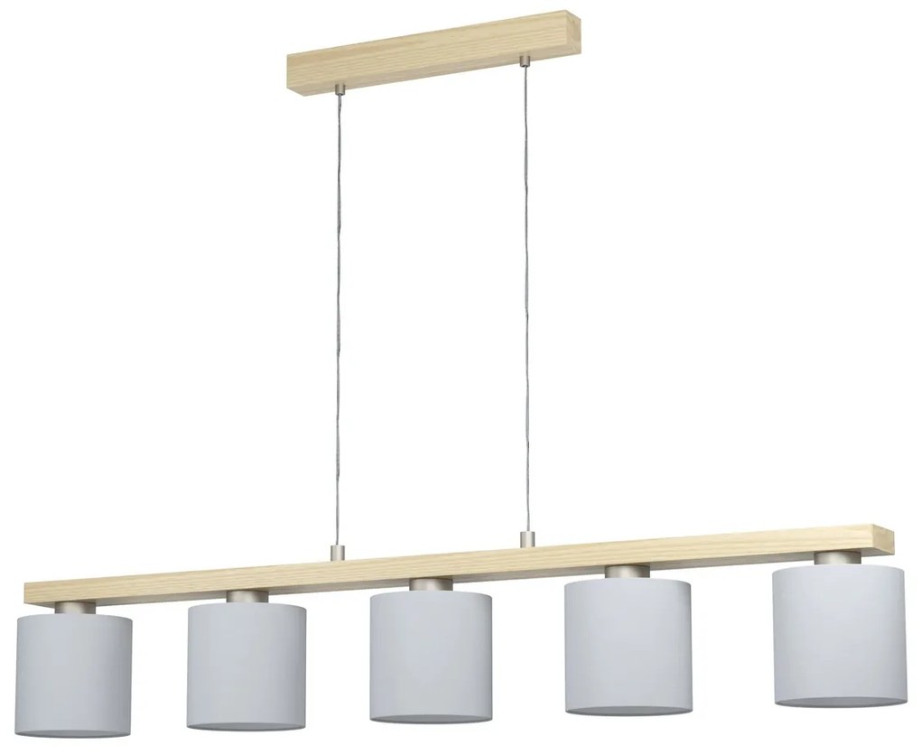 Φωτιστικό Κρεμαστό Eglo 901291 CASTRALVO Νίκελ ματ (Nickel Mat- Satin)|Καφέ (Brown)