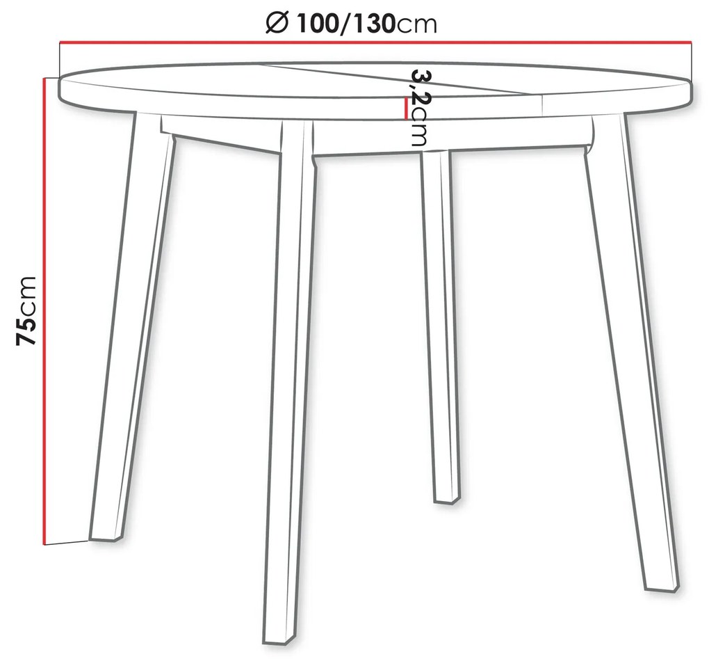 Τραπέζι Victorville 358, Άσπρο, Artisan βελανιδιά, 75cm, 25 kg, Επιμήκυνση, Πλαστικοποιημένη μοριοσανίδα, Ξύλο | Epipla1.gr