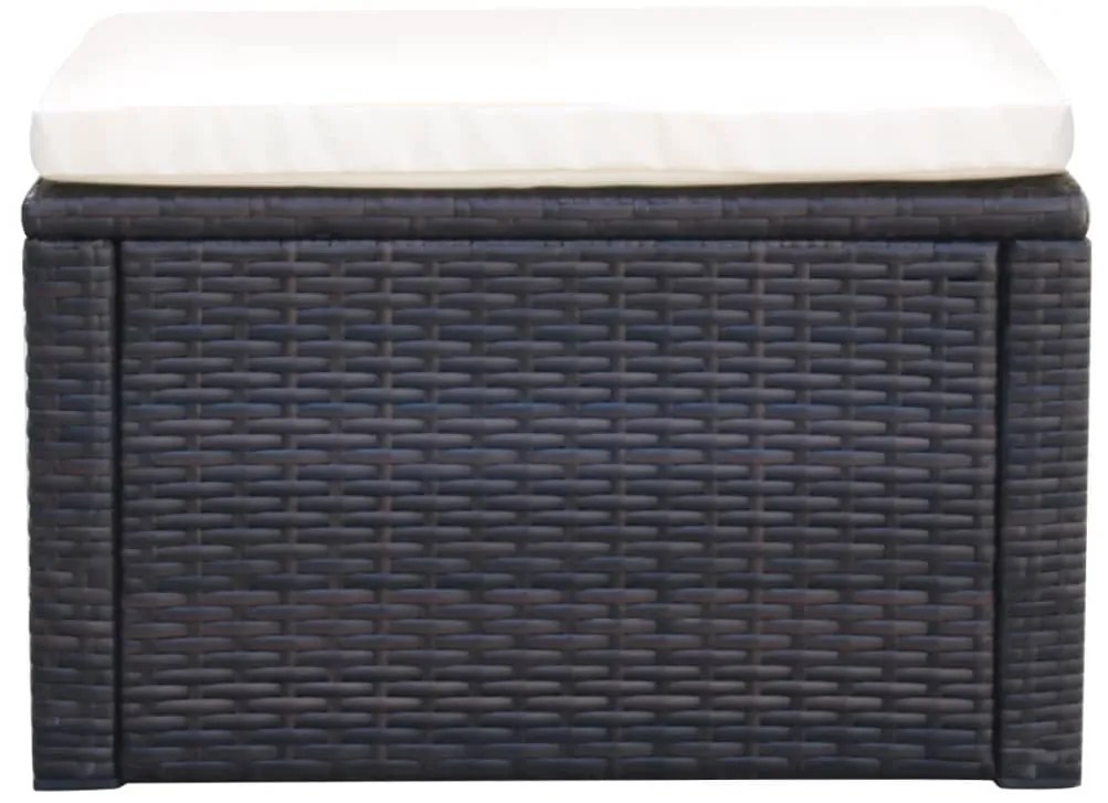 vidaXL Υποπόδιο Καφέ 53 x 53 x 30 εκ. από Συνθετικό Ρατάν