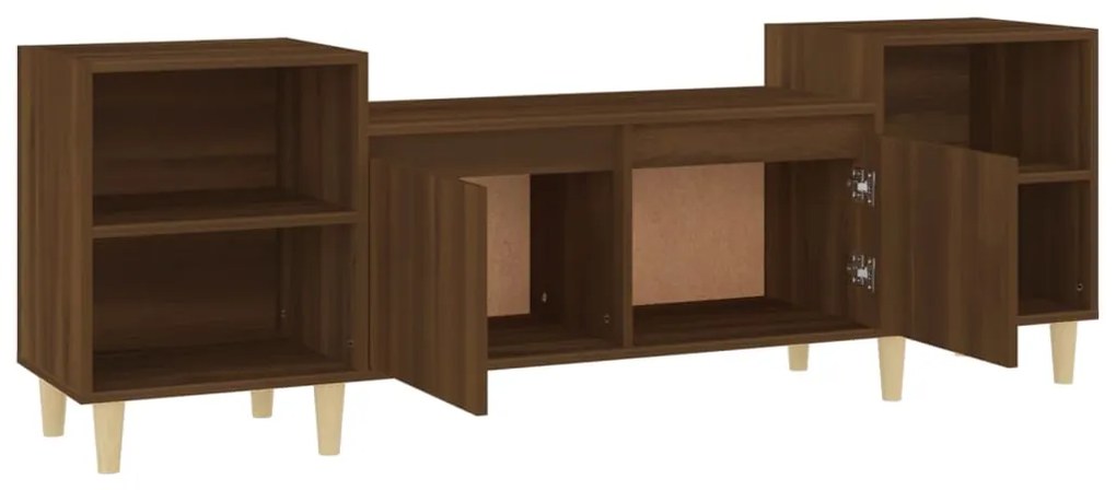 vidaXL Έπιπλο Τηλεόρασης Καφέ Δρυς 160x35x55 εκ. Επεξεργασμένο Ξύλο