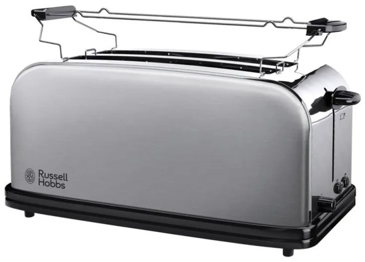 Φρυγανιέρα Russell Hobbs Adventure 23610-56, 1600 W, Για 4 φέτες, 6 επίπεδα, Perfect Toast σύστημα για ομοιόμορφο ψήσιμο, Ζέσταμα, Inox