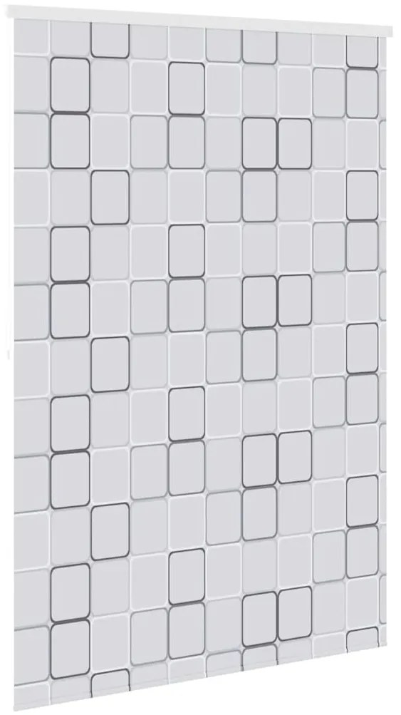 vidaXL Κουρτίνα Μπάνιου Ρολό Τετράγωνο Σχέδιο 160 x 240 εκ.