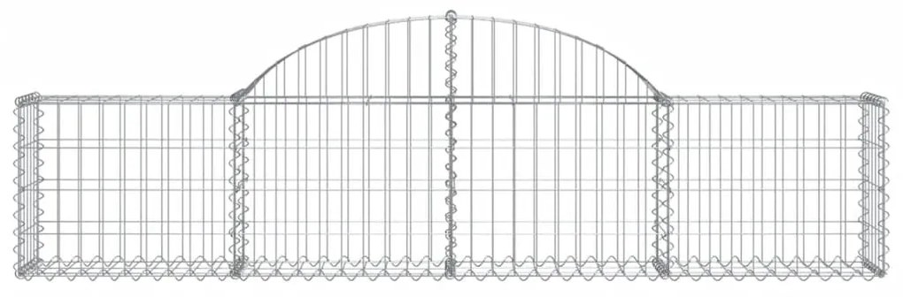 vidaXL Συρματοκιβώτια Τοξωτά 6 τεμ. 200x30x40/60 εκ. Γαλβαν. Ατσάλι