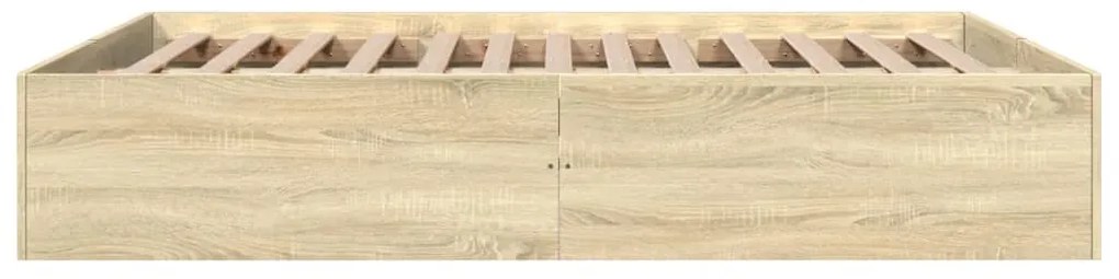 vidaXL Πλαίσιο Κρεβατιού Sonoma Δρυς 150x200 εκ. Επεξεργασμένο Ξύλο