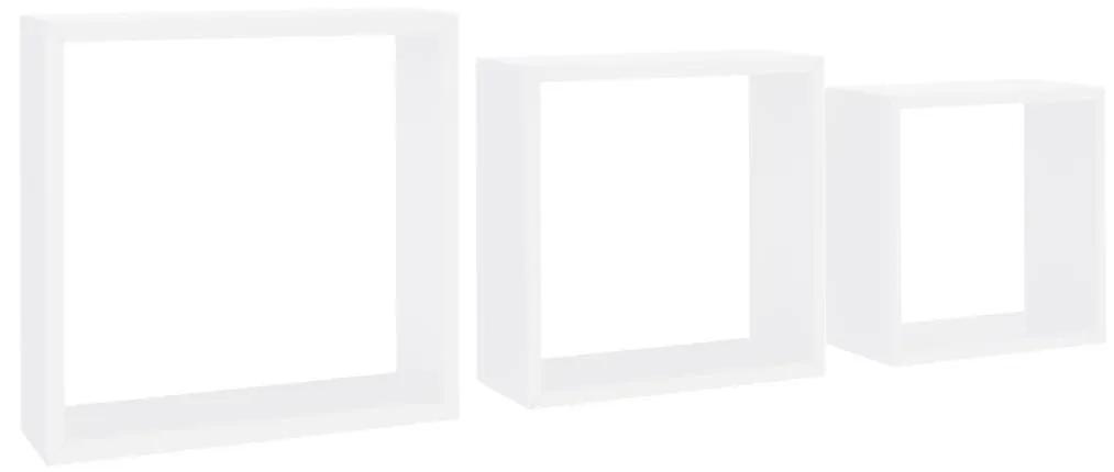 Ράφια Κύβοι Τοίχου 3 τεμ. Λευκά από MDF - Λευκό