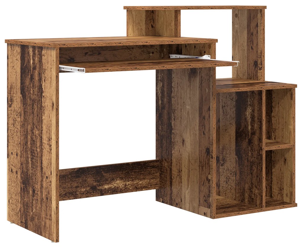 vidaXL Γραφείο με Αποθήκευση Παλιό Ξύλο 120.5x44x88.5 cm Επεξεργασμένο Ξύλο
