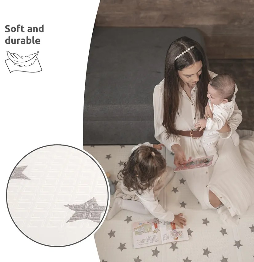 Χαλάκι Δραστηριοτήτων Πτυσσόμενο Διπλής Όψης Funny City &amp; Stars 180x200cm 10300490001 Lorelli