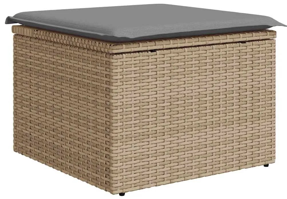 vidaXL Σαλόνι Κήπου Σετ 7 τεμ. Μπεζ Συνθετικό Ρατάν με Μαξιλάρια