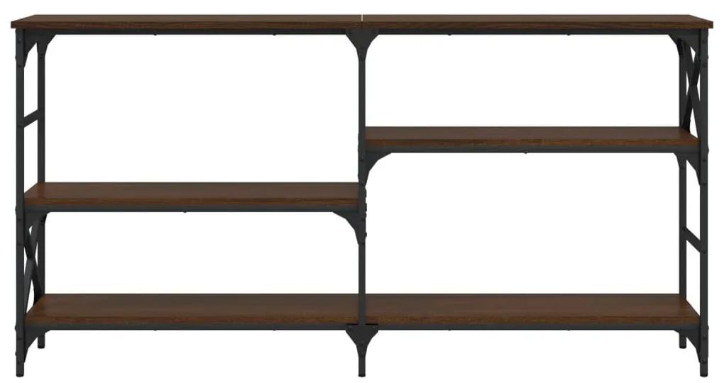Τραπέζι Κονσόλα Καφέ Δρυς 150 x 29 x 76,5 εκ. από Επεξεργ. Ξύλο - Καφέ