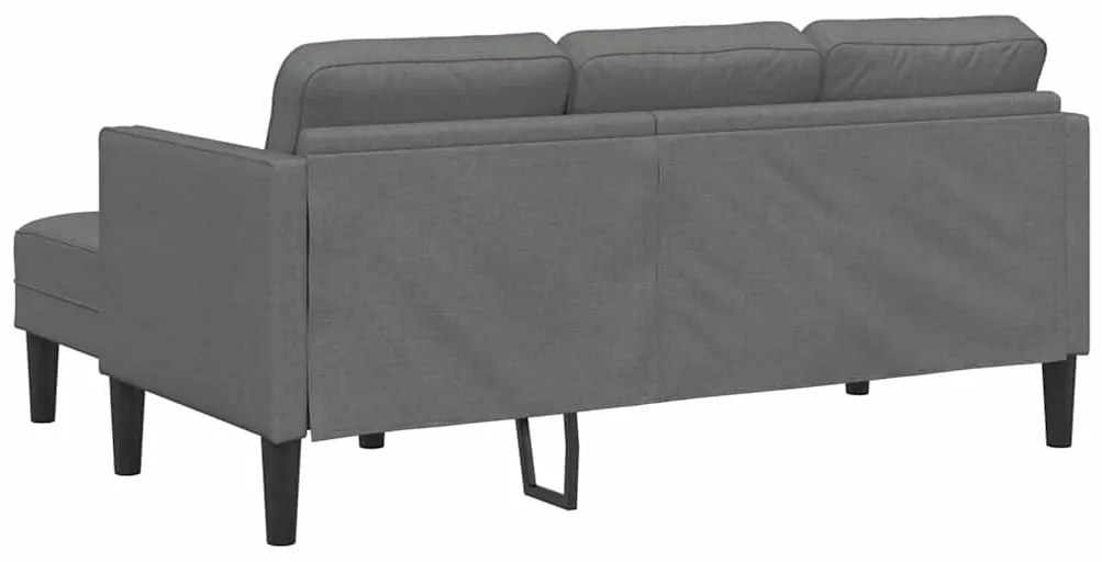vidaXL Σετ Καναπέ Σκούρο Γκρι 173 x 131 x 67 εκ Πολυεστέρας