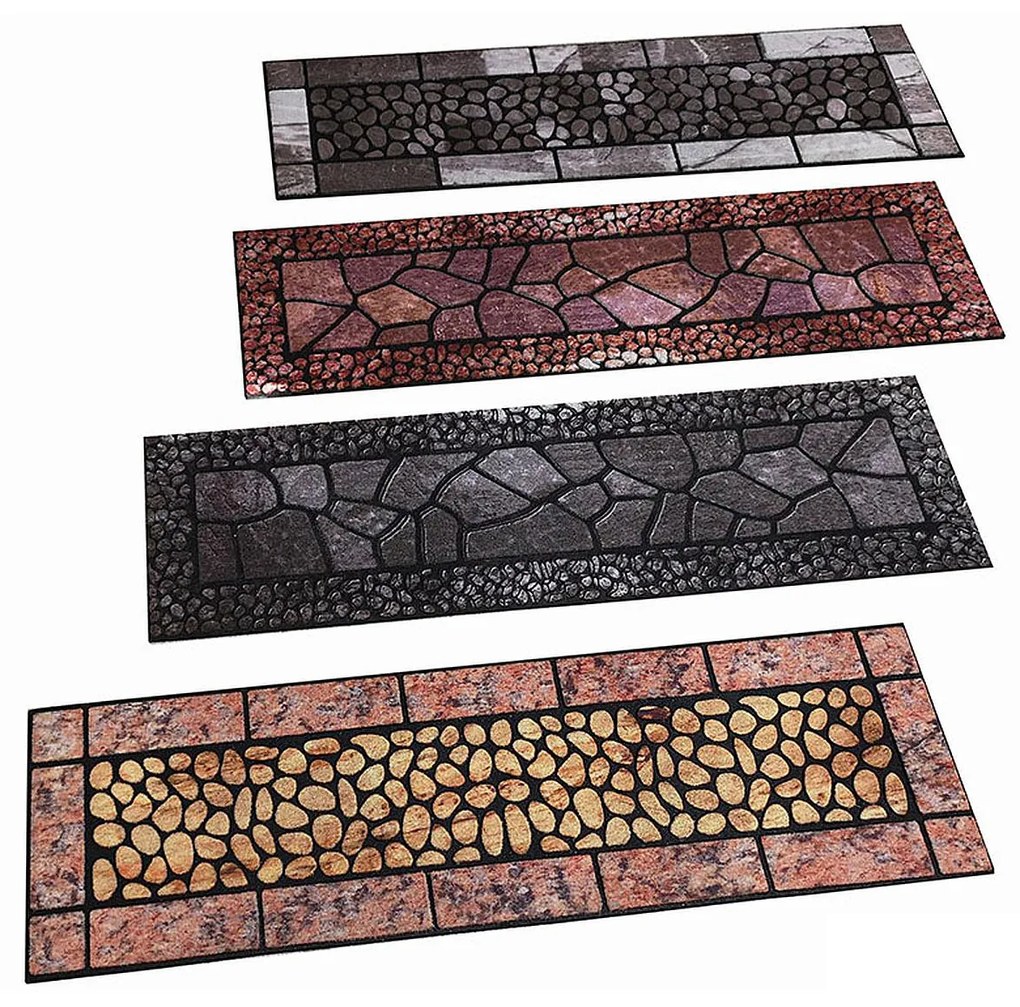 Χαλί Μακρόστενο Σχέδιο Πέτρες 24x90cm Σε 4 Σχέδια